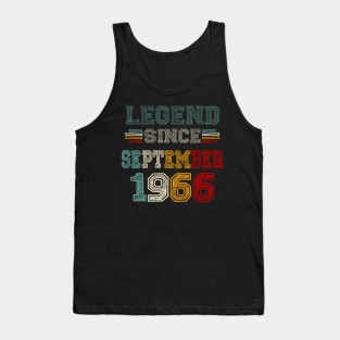 57 Years Old Legend Since September 1966 57th Birthday Tank Top